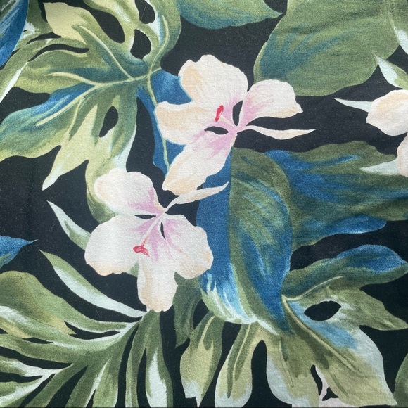 Paradise Found Orchid Ginger Black Hawaiian Shirt - S - Picture 6 of 7
